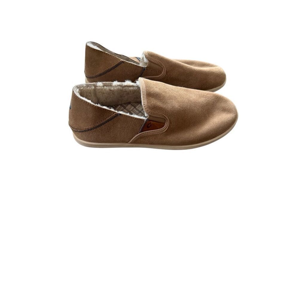 OluKai Mens Tan Suede Hele Malie Slip-On Loafer Shoes Size 10M - Picture 14 of 15